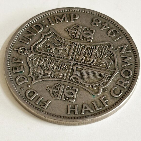 1948 GREAT BRITAIN 1/2 CROWN - Picture 1 of 2